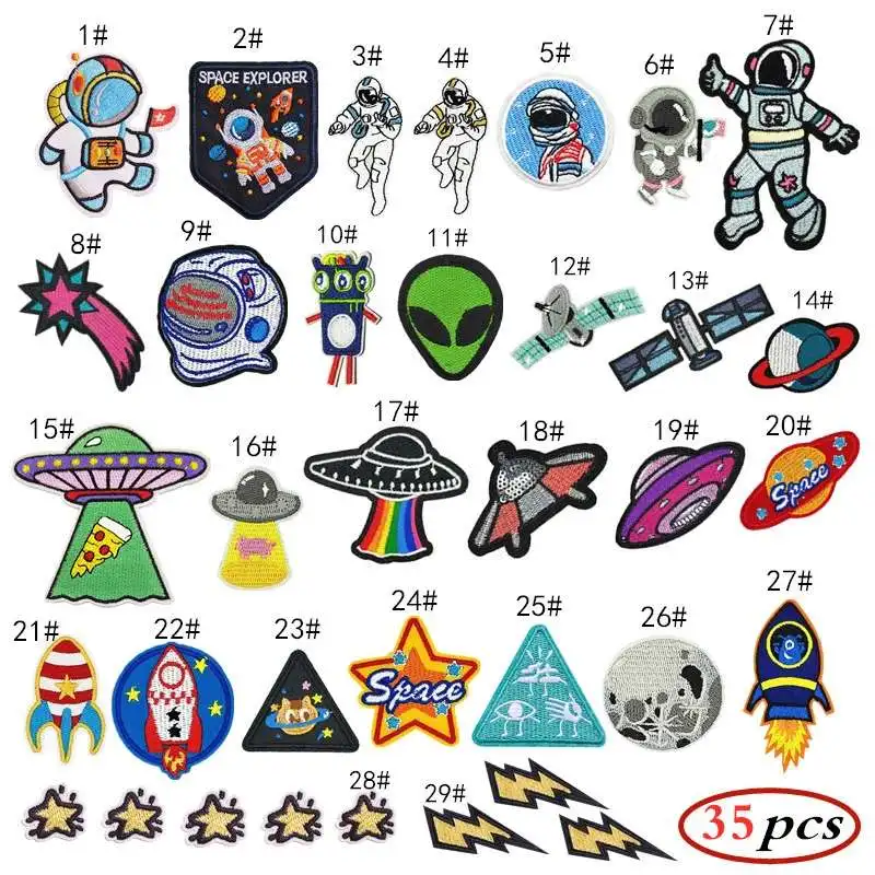 Термоклейкие нашивки для одежды на одежду с изображением Вселенной планеты