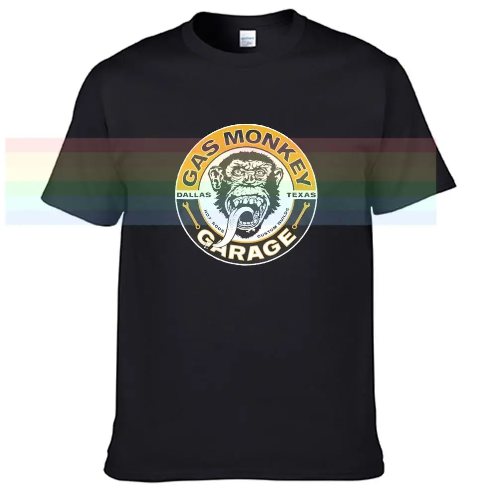 

Gas-Monkey-Garage T Shirt Green skeleton Racer shirt Limitied Edition unisex Brand T-shirt Cotton Amazing Short Sleeve Tops N73