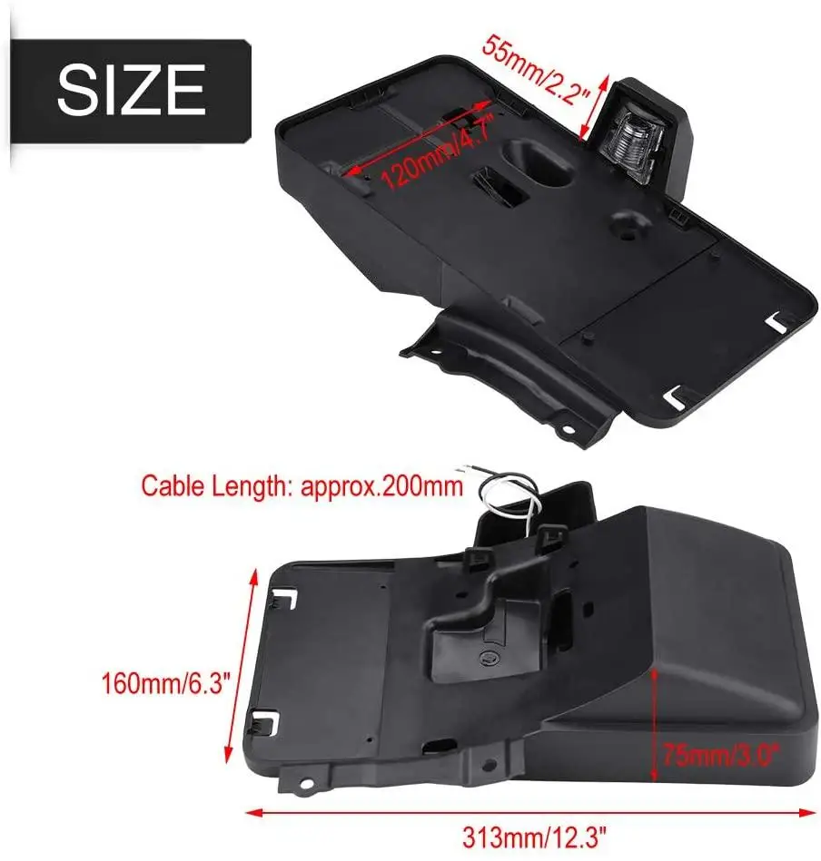 

Car Rear License Plate with Light LED Rear License Plate Lamp for Jeep Wrangler 2009-2014 Auto Accessories