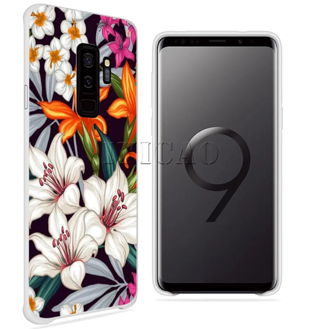 Тропический зеленый листьев растений Жесткий Чехол для samsung Galaxy J6 J5 J1 J2 J3 J7 2017 2016