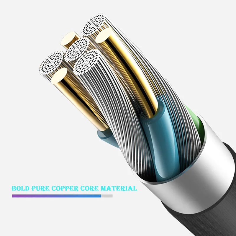 Видимая светящаяся музыкальная Голосовая линия передачи данных USB/type C умный