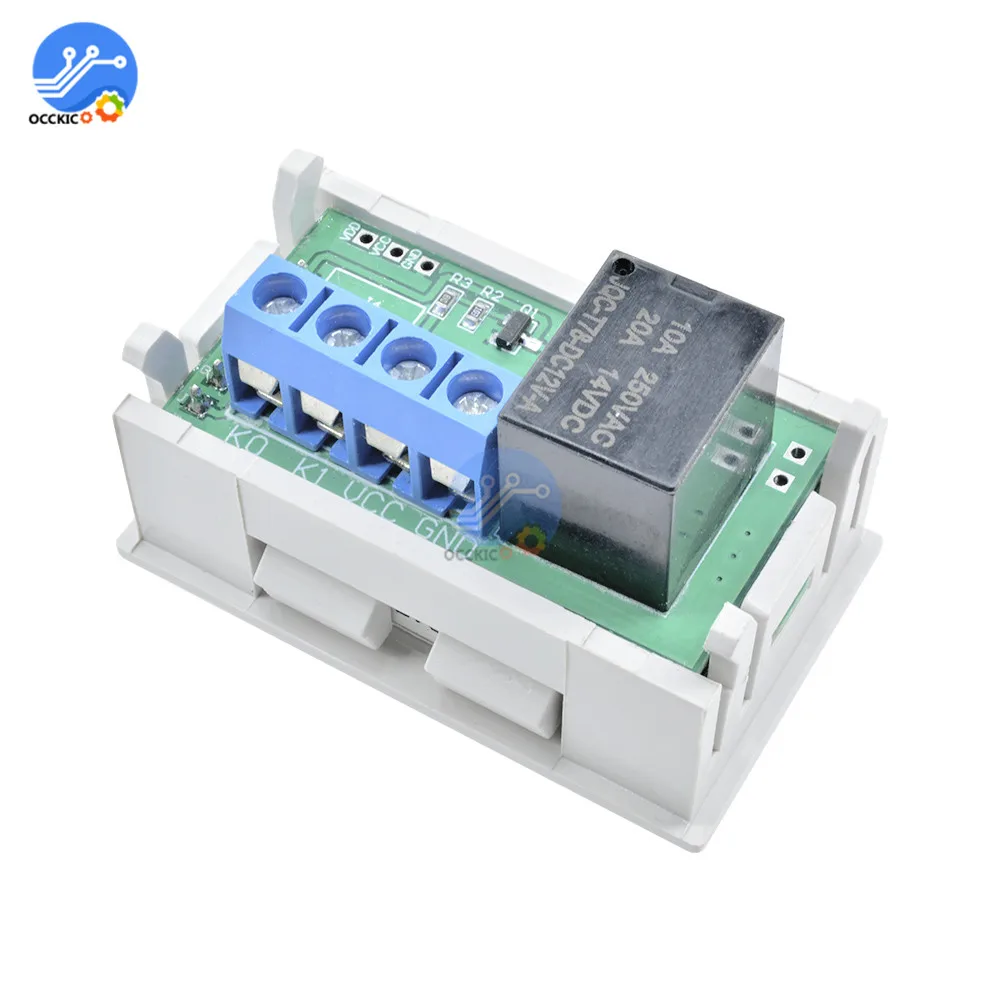 Цифровой светодиодный релейный модуль с двумя дисплеями 12 В постоянного тока 20