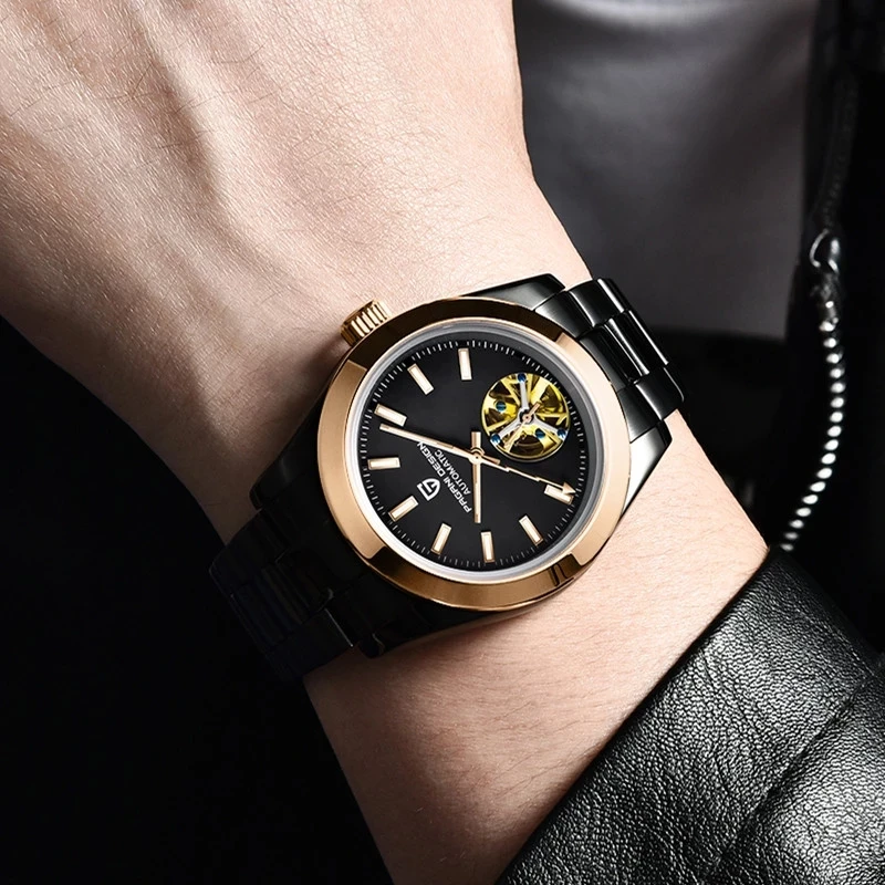 

Tourbillon Automatic Mechanical Men's Watch Top Brand AAA Luxury Fashion Business Male Clock Waterproof Stainless Steel Wrist