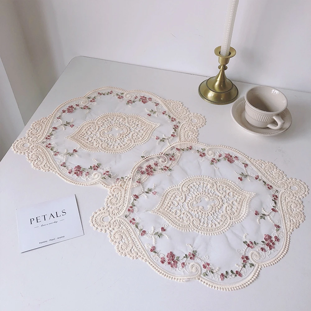 Кружевные коврики для стола подставка под столовую посуду аксессуары украшения