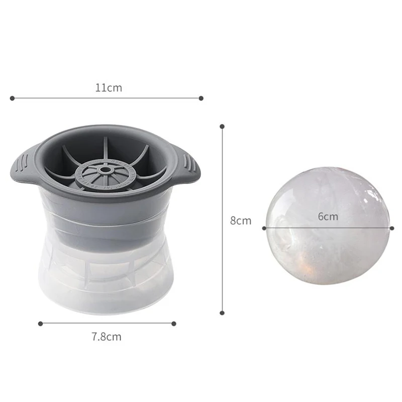 Круглые силиконовые формы для льда форма диаметр 6 см лоток виски и напитков