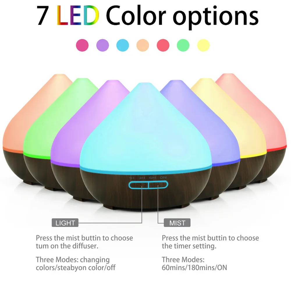 300 мл ультразвуковой увлажнитель воздуха с дистанционным управлением диффузор