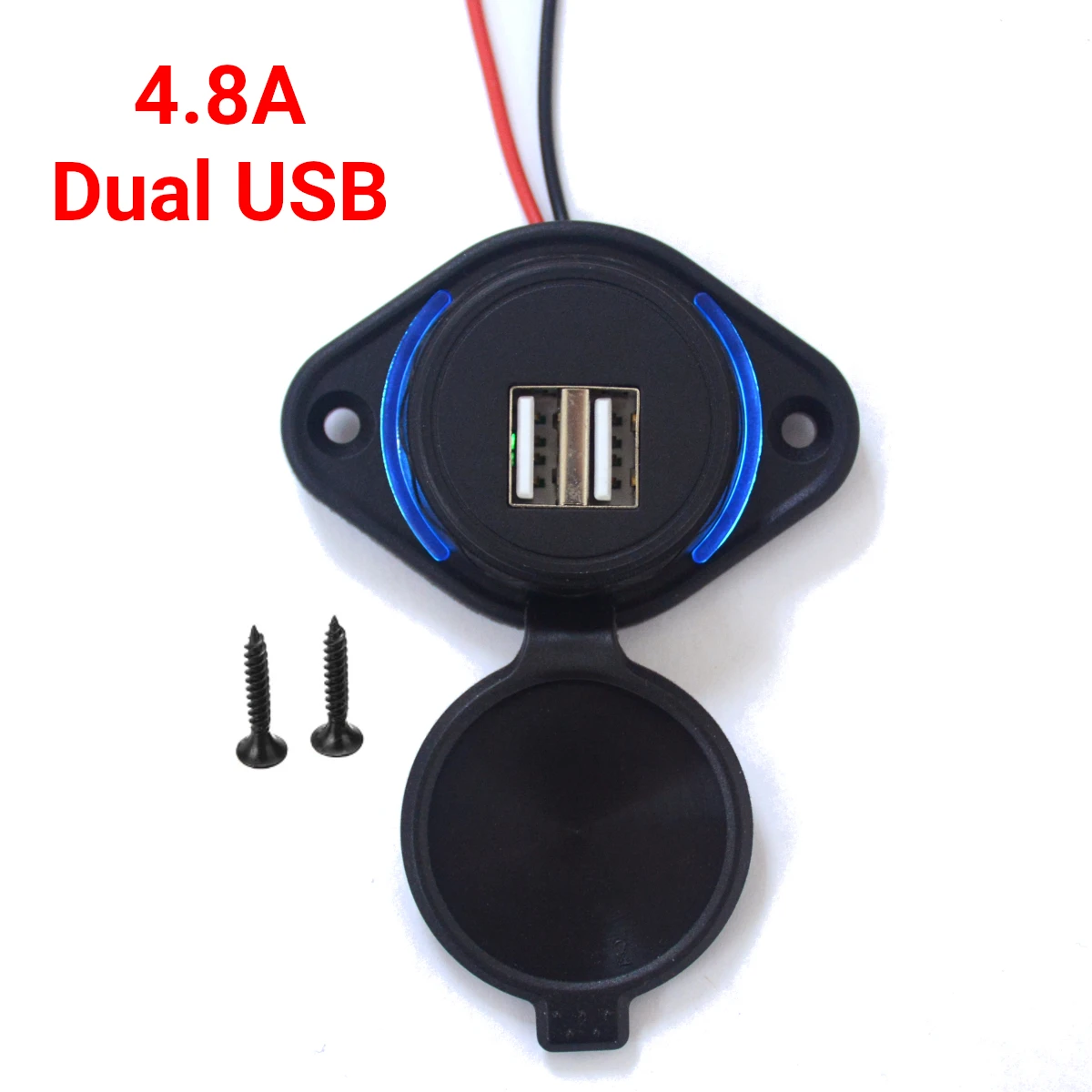 

Dual USB Charger Socket 4.8A 3.1A 12V for Auto Truck ATV Boat Car RV Bus Motorcycle 2.1A 2.4A Power Adapter Outlet