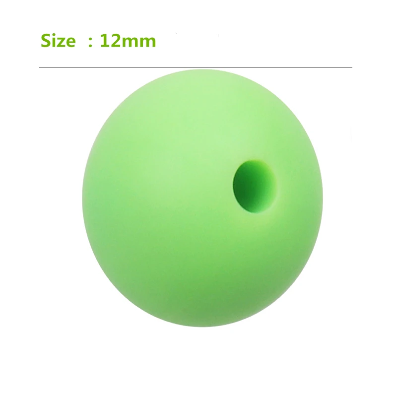 TYRY.HU-Cuentas redondas de silicona para dentici&oacute;n de beb&eacute;, sin BPA, 12mm, 30 unidades-2