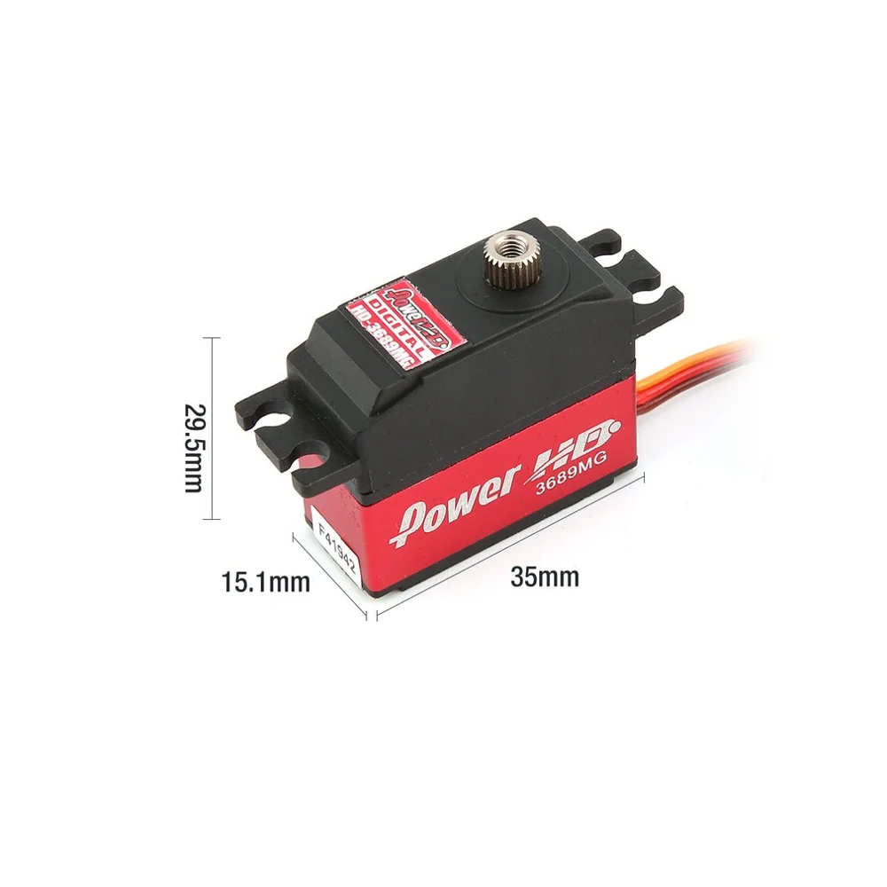 

Power HD 3689MG 4.8kg Mini Servo Steering Torque Digital Metal Gear Coreless for RC Car Buggy Robot Helicopter Drone