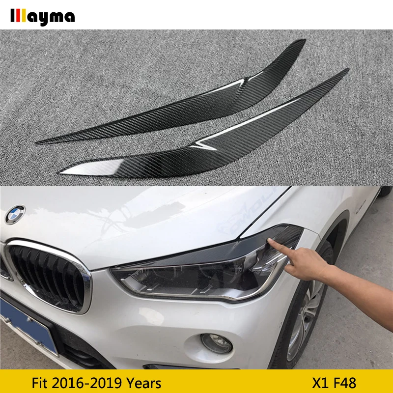 Накладка на фару из углеродного волокна веко для BMW X1 F48 20i sdrive 25i xdrive 2016-2019