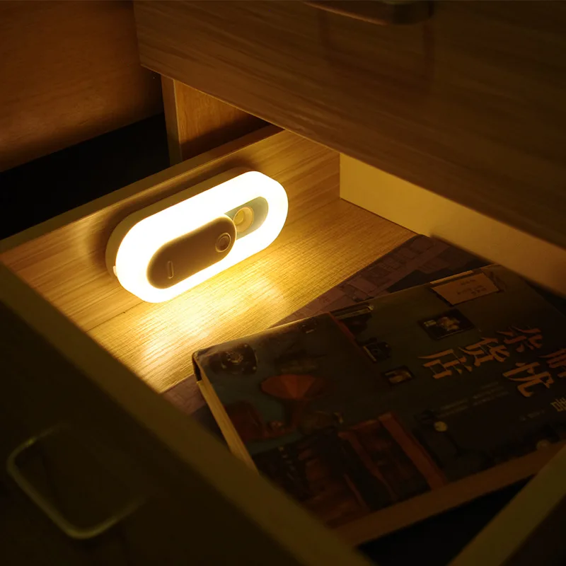 Magnetic USB Rechargeable LED Switch Sensor Night Light For Corridor Wardrobe Closet Toilet Night Lamp Home Decoration