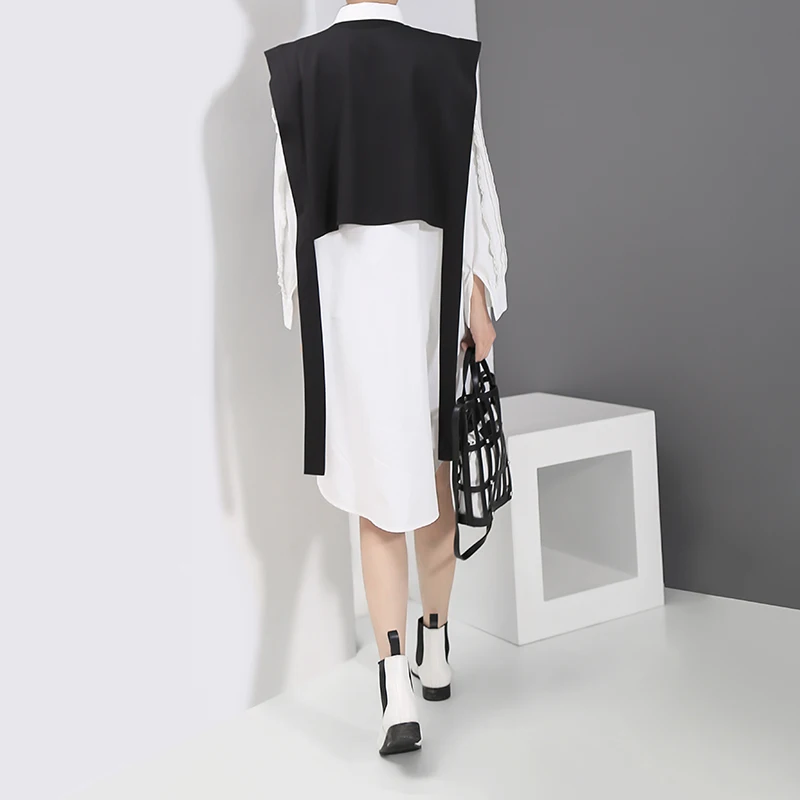 Новинка 2019 комплект из двух предметов корейский стиль женская мода длинный рукав