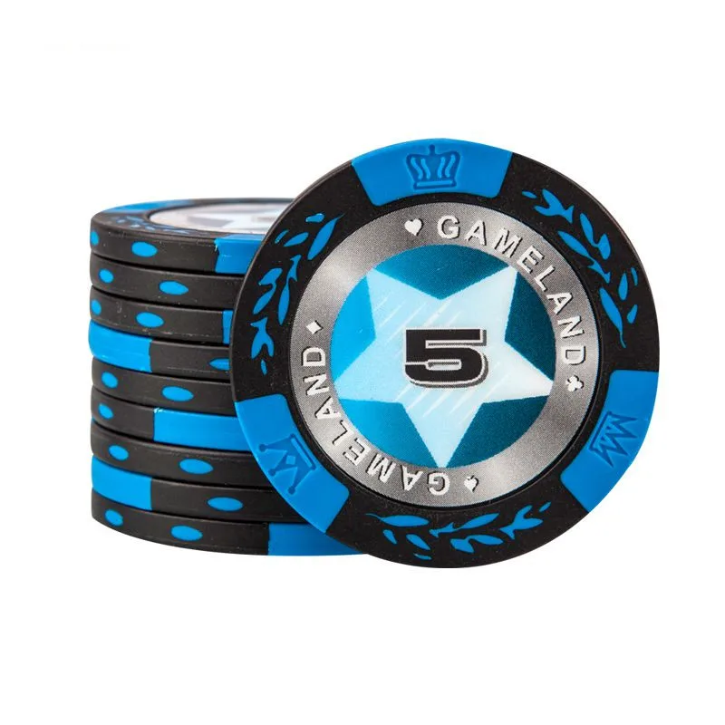 100 шт. покерные чипсы с пластиковой коробкой глина железная широкая игра