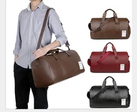 waterproof travel bag large capacity men hand luggage duffle bags leather handbag multifunction shoulder sports fitness bag