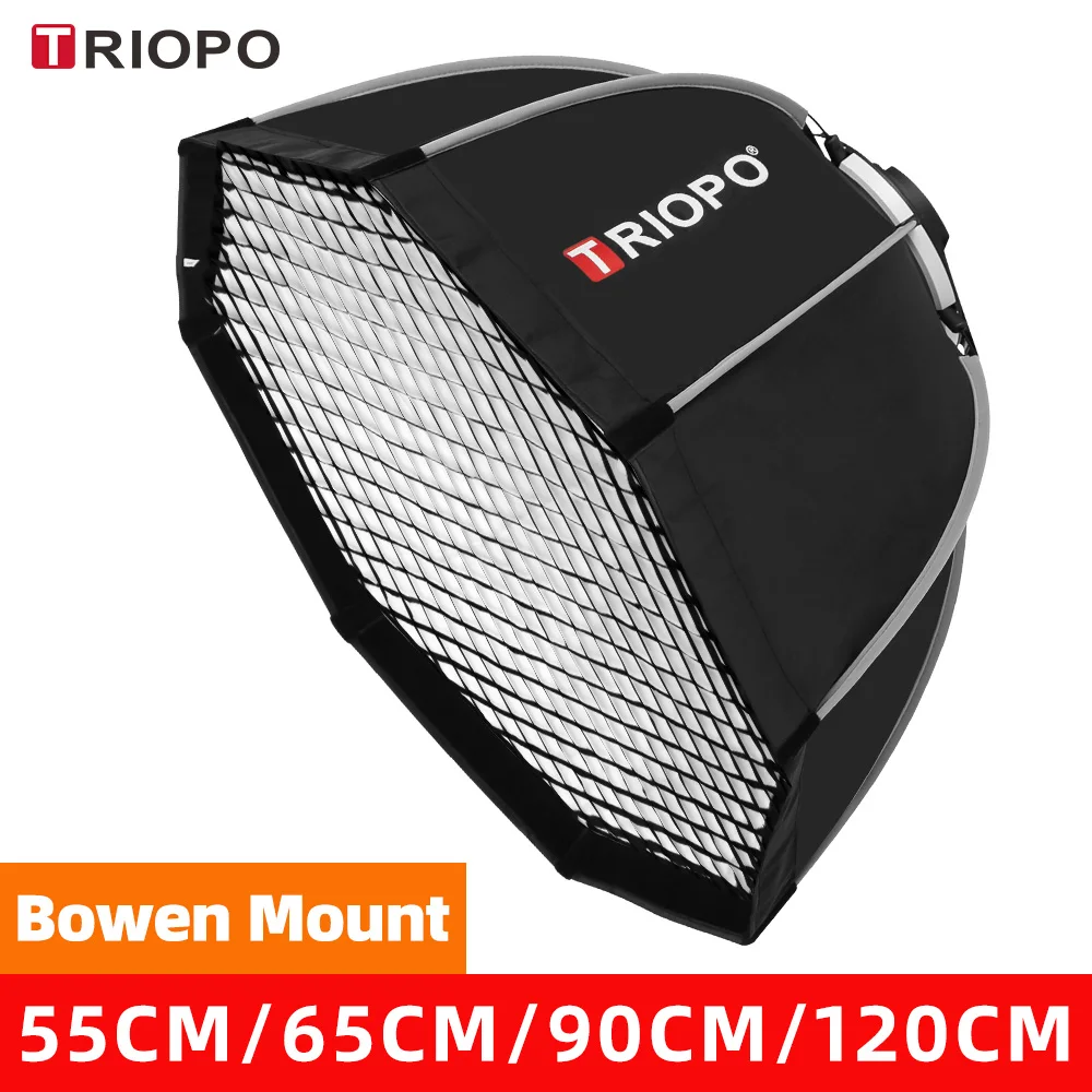 Восьмиугольный Зонт Triopo 55 см 65 90 120 с креплением Bowens уличный софтбокс + сумка для