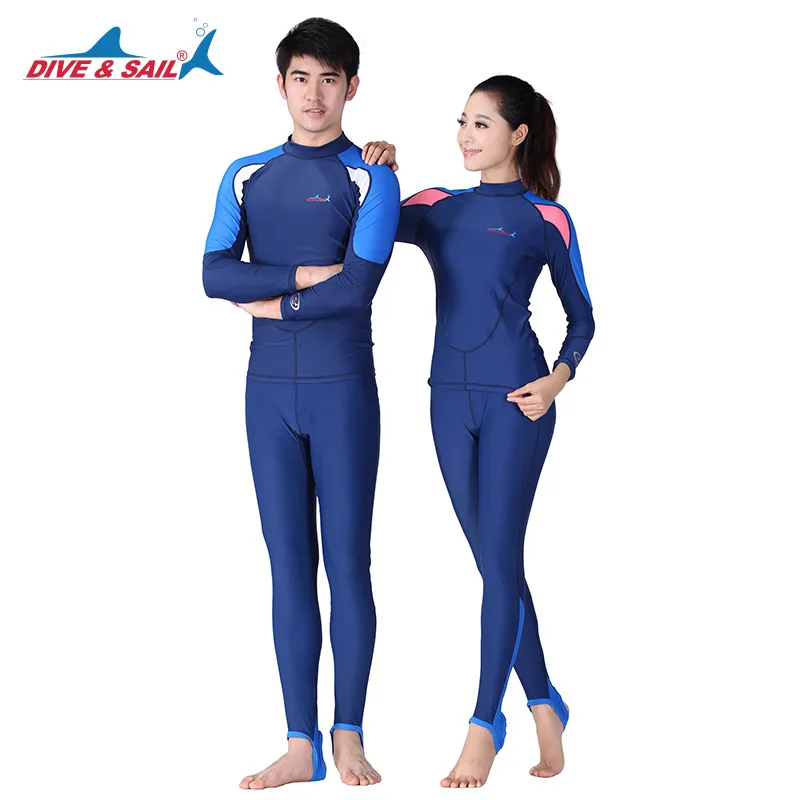 Фото Быстросохнущий купальный костюм для дайвинга и плавания 2 шт. мужчин женщин