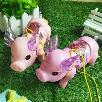 Cute Electric Music Walking Pig Toys LED Light Glow Electronic Pets Toy Kids Baby Funny Toys