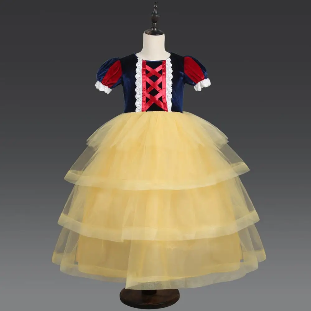 RZ118051 snow white Платье для девочек; Новогоднее праздничное платье принцессы; Элегантное свадебное платье; Детские платья для девочек; платье для дня рождения; Vestido; одежда; - Цвет: RZ118051 snow white
