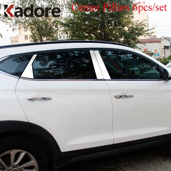 6 шт. накладки для окон из нержавеющей стали Hyundai Tucson 2015 2016 2017 2018|Хромирование| |