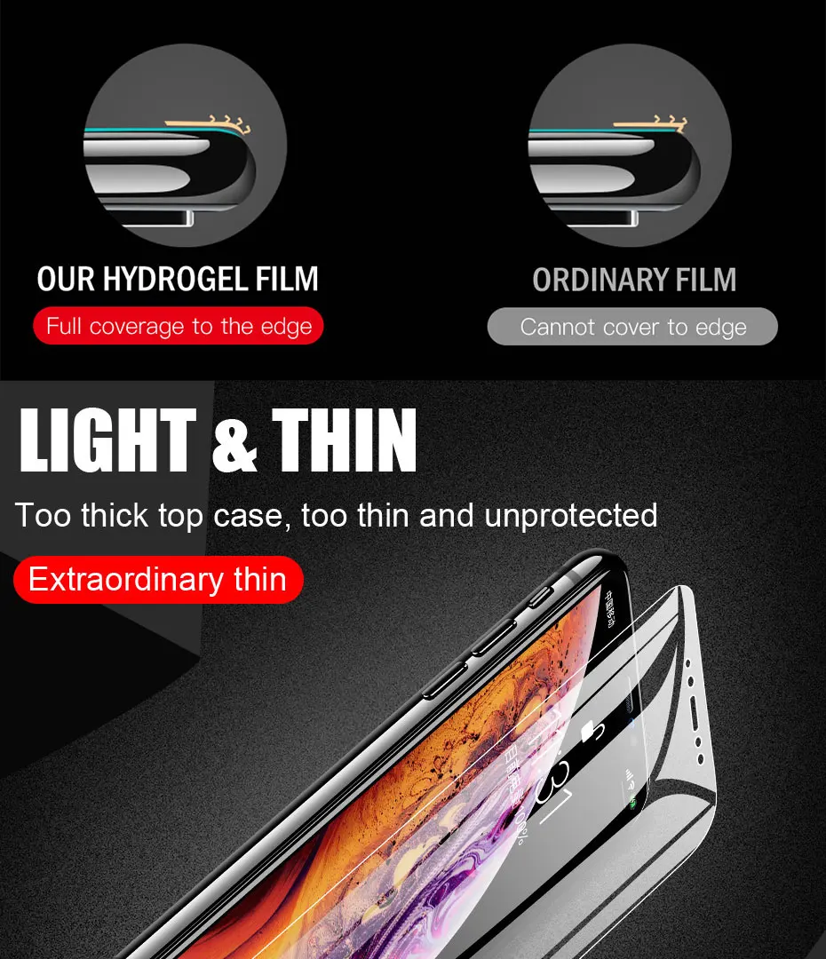 3 шт. 40D Защита экрана для iPhone 11 6 6 S 7 8 Plus X XS на iPhone XR XS 11 Pro Max мягкая защитная пленка не стекло
