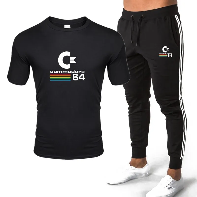 Мужской спортивный костюм Повседневная футболка с коротким рукавом и штаны