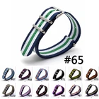 Ремешок нейлоновый для наручных часов, сменный Браслет в полоску в стиле милитари, НАТО, 16 мм 18 мм 20 мм 22 мм