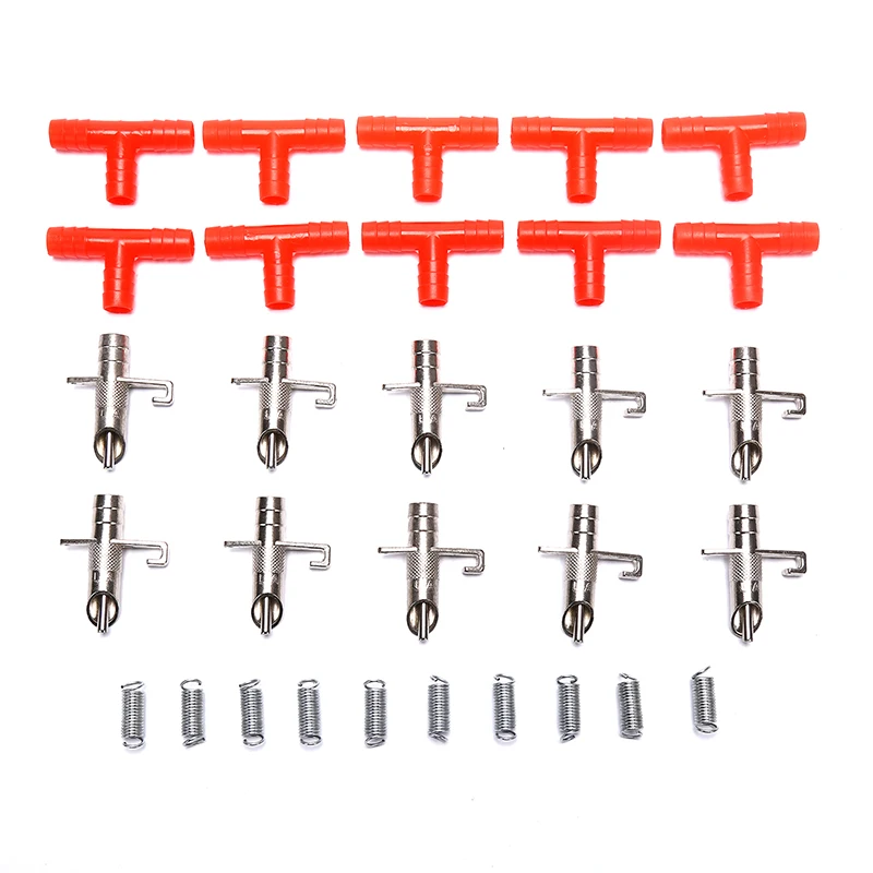 10 комплектов зоотоваров Автоматическая кролик соски воды кормушки поилки для