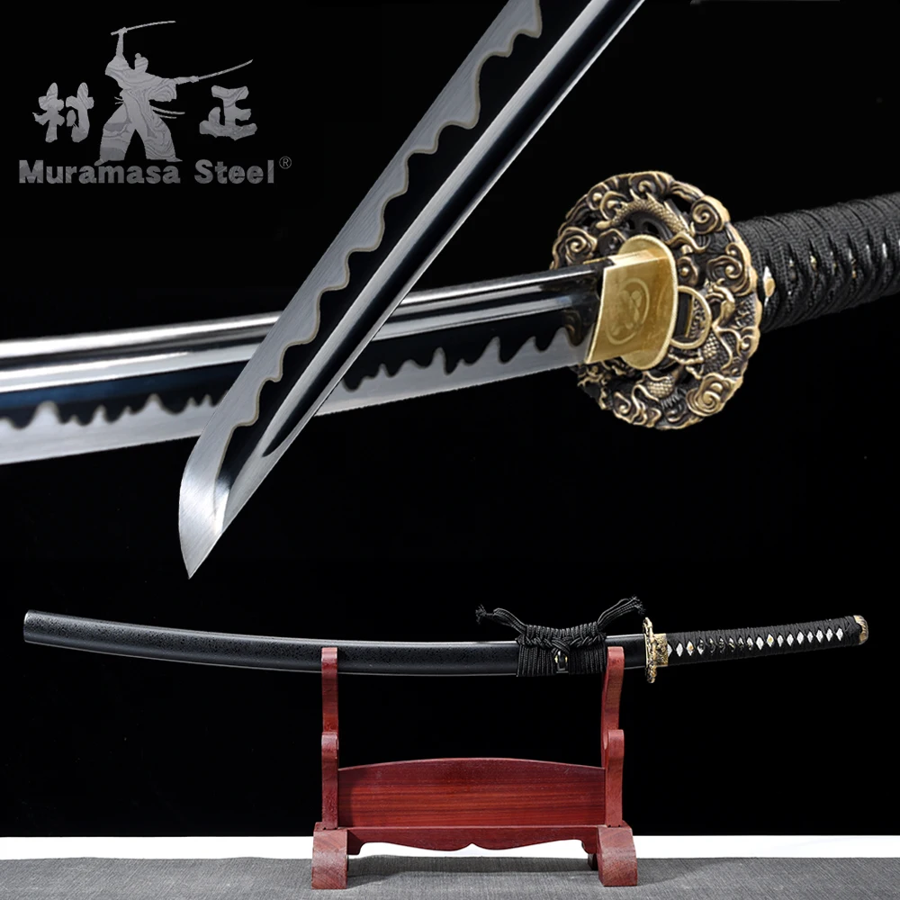 Японский меч ручной работы серия лезвий из натуральной стали Katana T10 жаропрочное