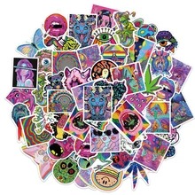 10/30/50pcs Cartoon Psychedelic Gothic Cool Stickers Aesthetic Art Graffiti Decals Car Skateboard Guitar Toy Sticker for Kids