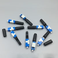 100pcs scupc fast connector sc adapter ftth flat fast quick field assembly fiber cable connector