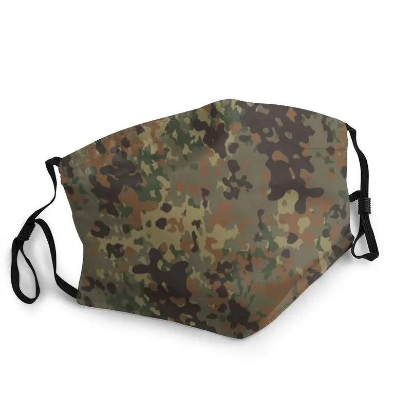 

Non-Disposable Flecktarn Camo Face Mask Military Army Camouflage Anti Haze Dust Protection Mask Respirator Muffle
