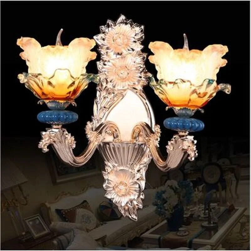 French ceramic painting chandelier living room dining bedroom retro atmosphere European style luxury crystal | Освещение
