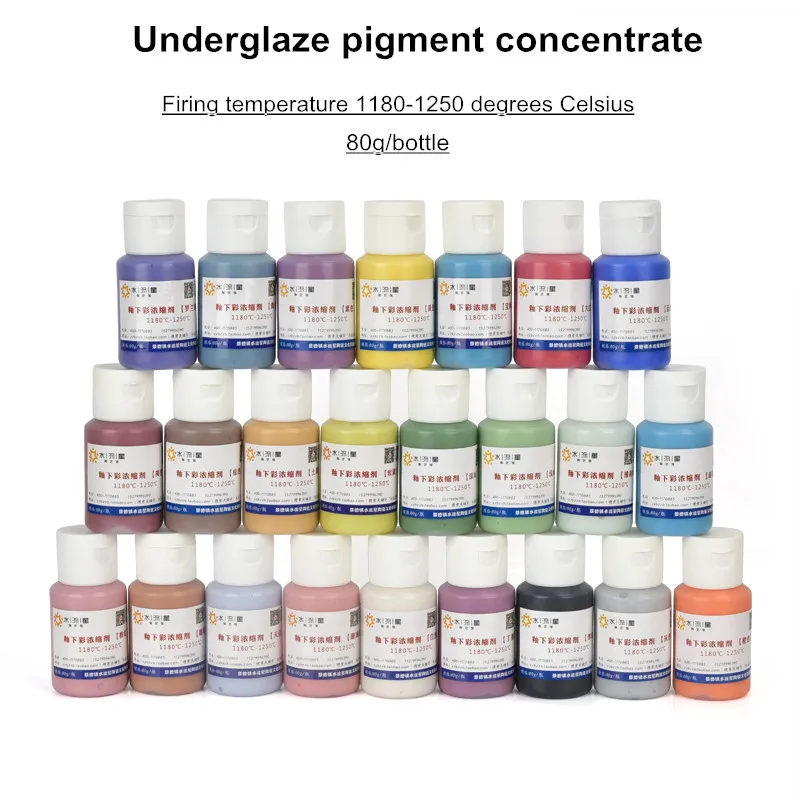 

24 цвета для поделок, керамические подглазурного прессформ цветного концентрата пигмента фарфоровое ремесло инструмент средней температур...