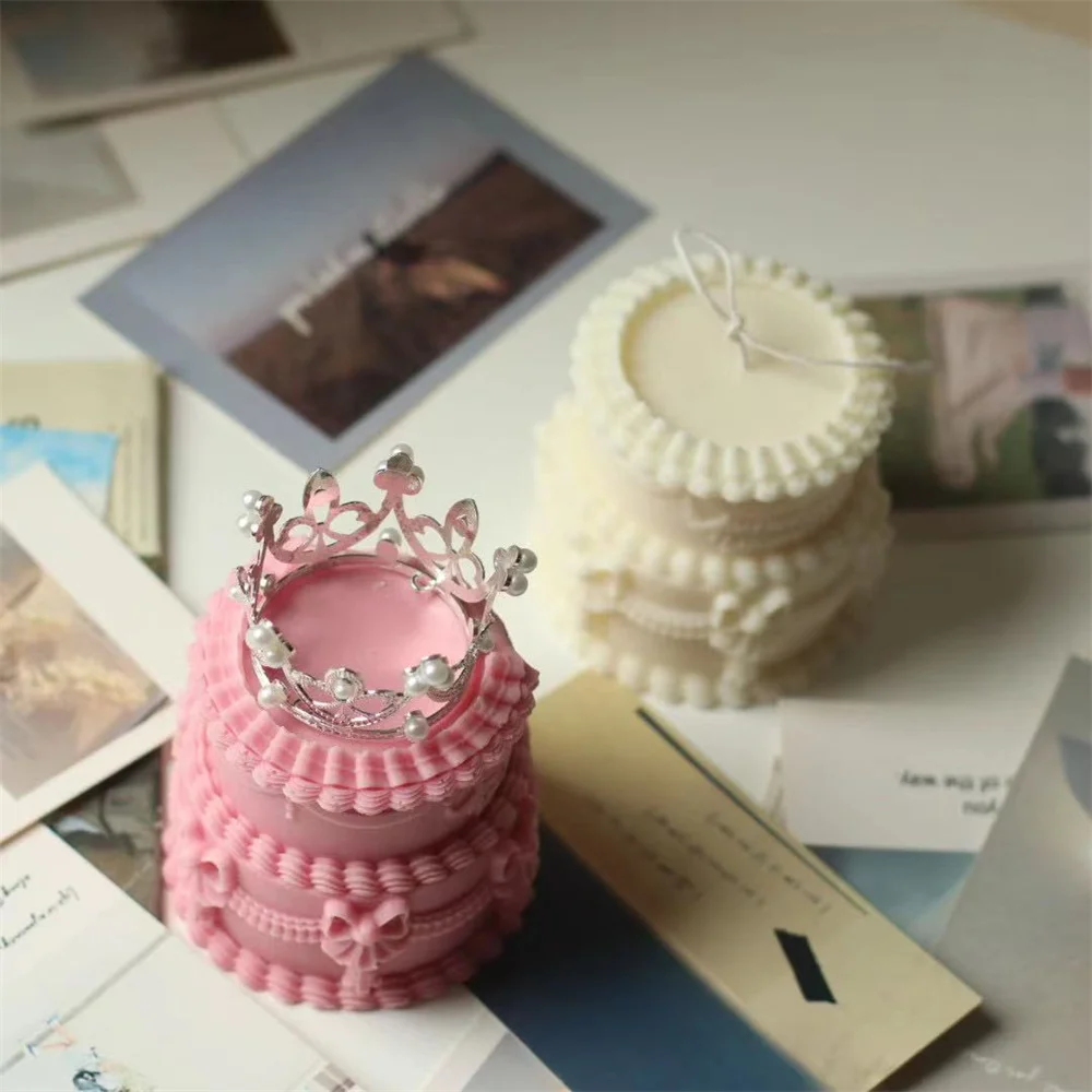 

Simulation Cream Decorating Cake Candle Mold Korean Style Aromatherapy Candle Making Silicone Mold Handmade Soap Mold