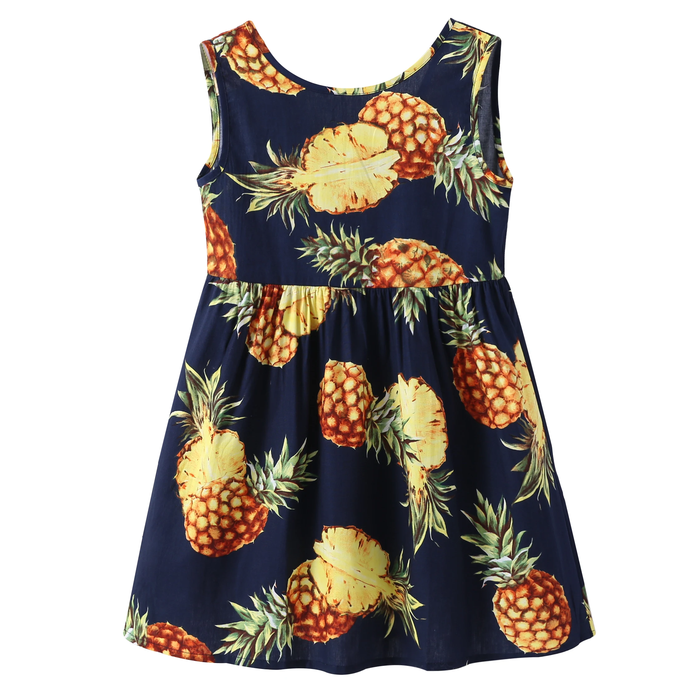 Летнее платье для девочек Детские хлопковые платья без рукавов детское с