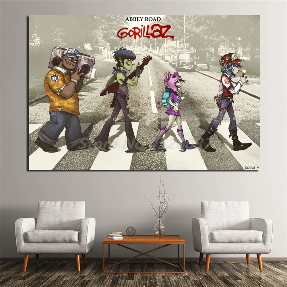Gorillaz английская Виртуальная музыкальная группа аббатство плакат с изображением