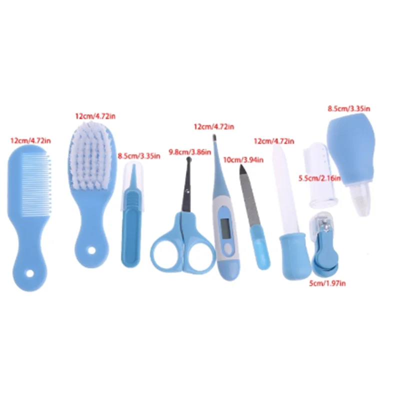 Kit de cuidado de la salud del beb&eacute;, Kit de cuidado de u&ntilde;as, term&oacute;metro, cepillo de aseo, tijeras multifunci&oacute;n, art&iacute;culos de tocador para ni&ntilde;os-3