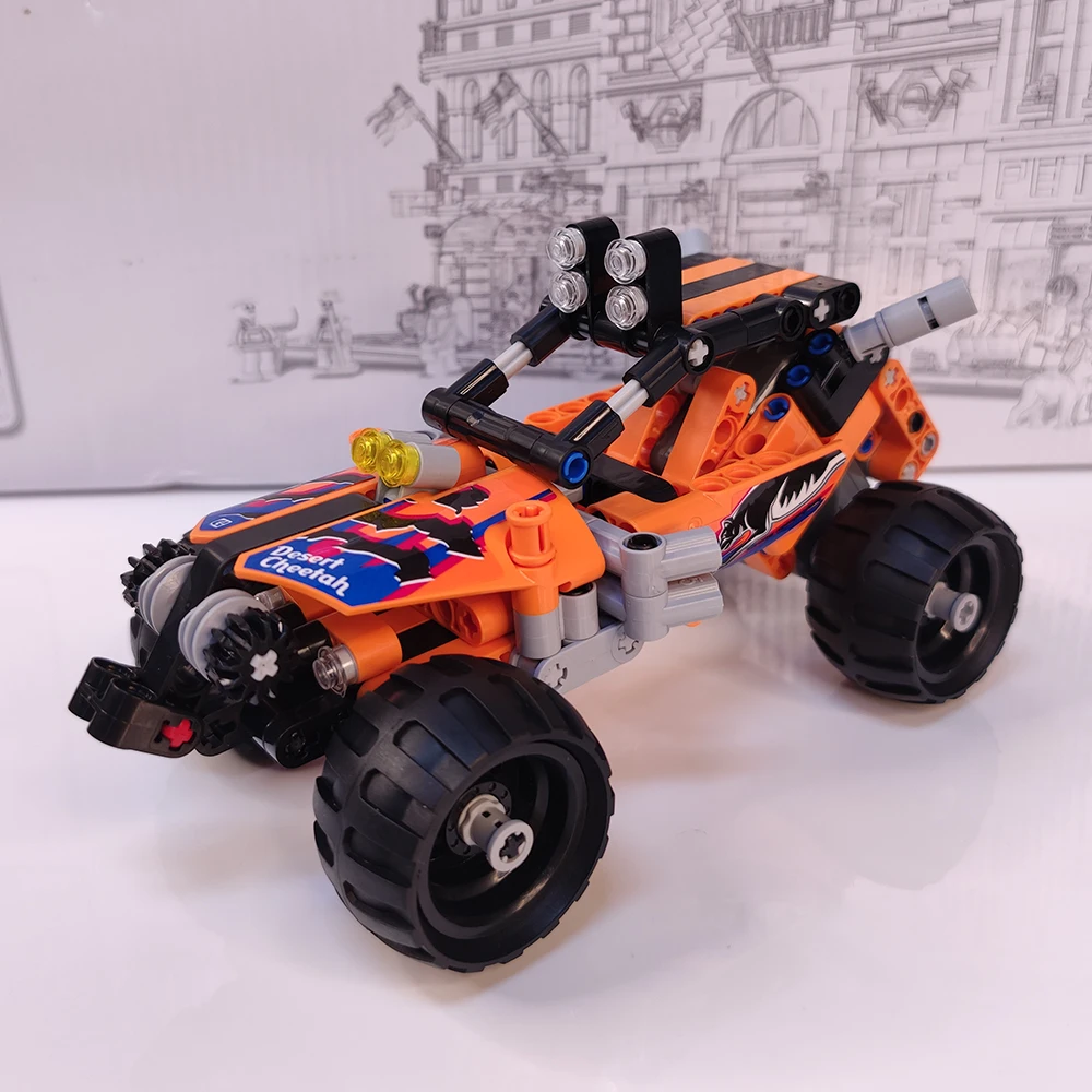 

Креативный эксперт высокотехнологичный город Desert Fury 3812 203 шт. Тяговый обратный автомобиль 488 GTE RSR Moc модульные Кирпичи Модель Строительные б...