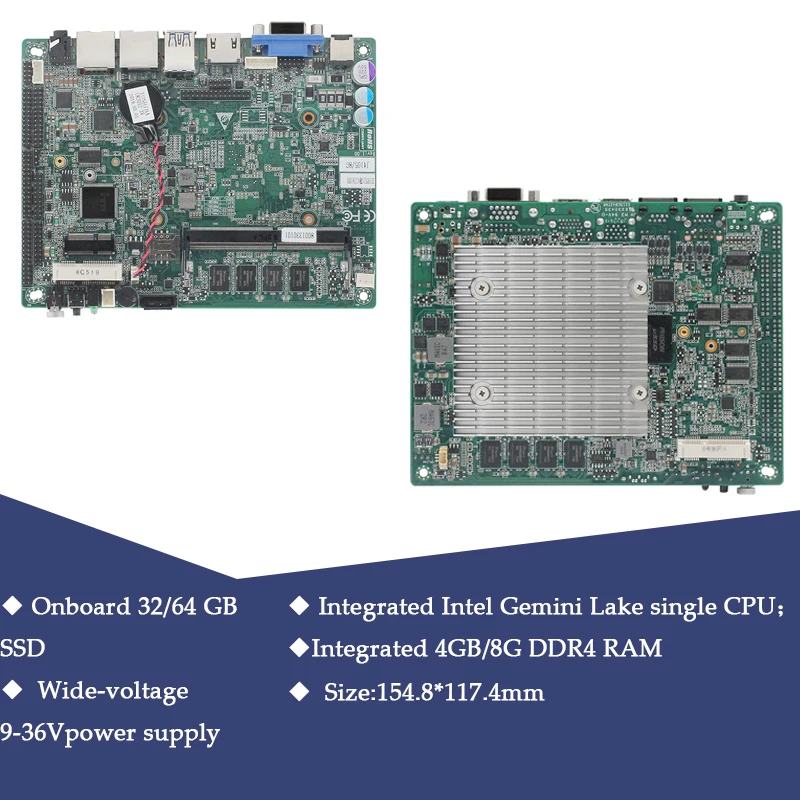 2020 новые Gemini Lake J4105 N4100 промышленные материнские платы 2 * Intel I211AT порты Материнские