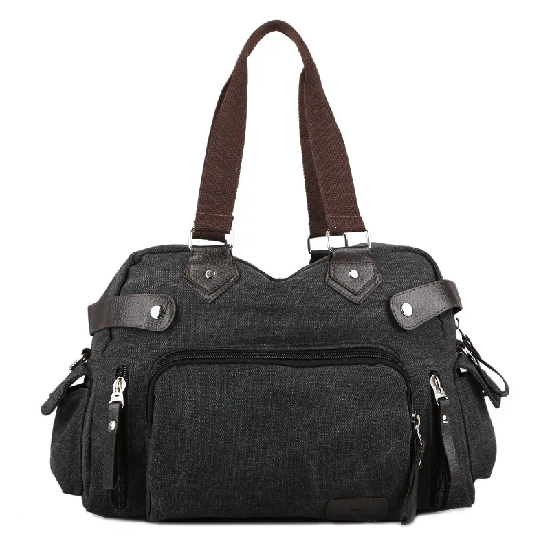 

2020 Canvas Leather Men Travel Bags Carry on Luggage Bag Men Duffel Bags Travel Tote Large Weekend Bag Overnight Male Handbag