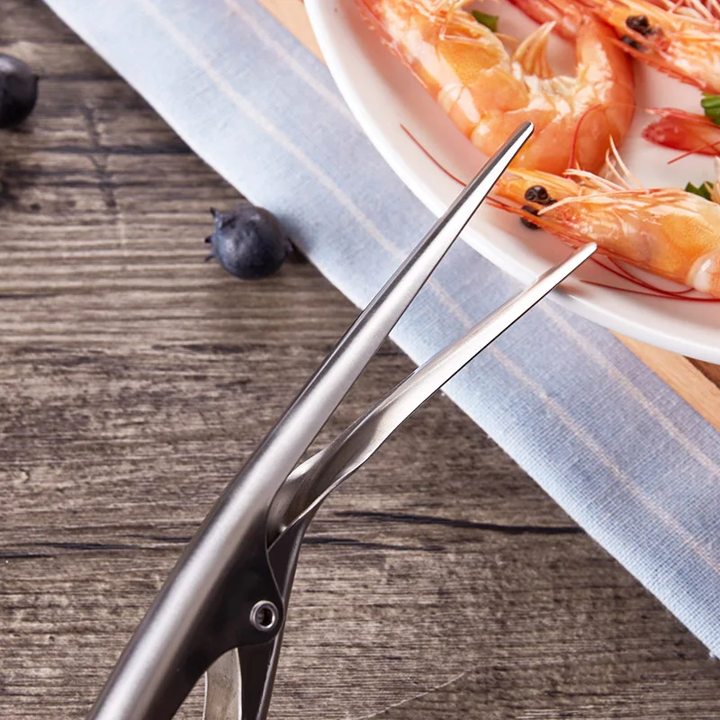 

Shrimp Peeler Kitchen Appliances Portable Stainless Steel Shrimp Lobster Practical Kitchen Supplies Fishing Knife Tools