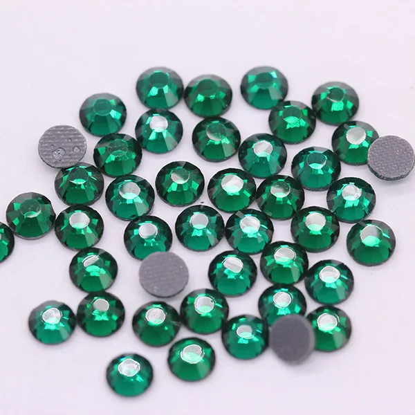dark green 144/1440p ss16 4 мм цвет DMC стеклянный камень с плоской задней стороной железо на горячей фиксации хрустальные стразы для одежды украшения ювелирных изделий - Цвет: dark green