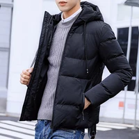 60hotmen down coat solid color padded windproof all match winter jackets for daily wear