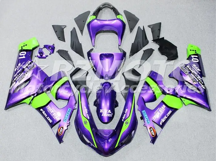 

Новый ABS весь мотоцикл обтекатели комплект подходит для Kawasaki Ninja ZX-6R 636 zx6r 2005 2006 05 06 Кузов пурпурного цвета в комплекте; Вечерний комплект из з...