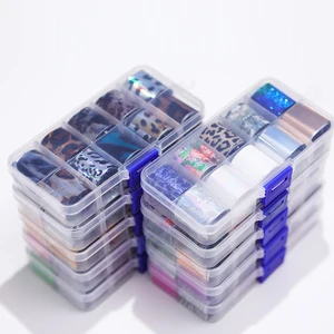 Переводная Фольга для ногтей, 2,5*100 см, 10 дизайновнабор