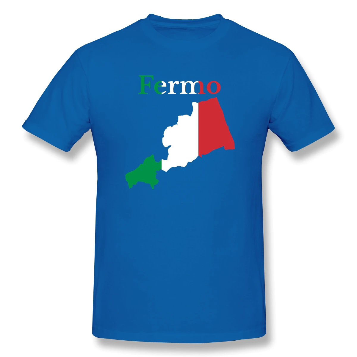 Province Of Fermo Map Italian Men's Basic Short Sleeve T-Shirt Funny Graphic R282 Tshirt USA Size | Мужская одежда