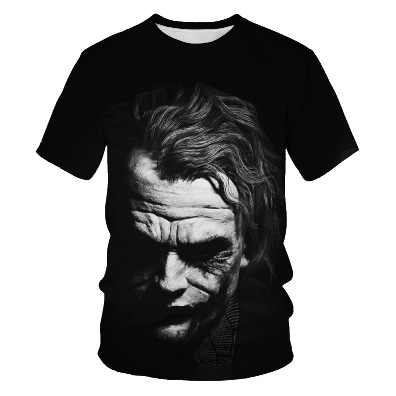 

Factory direct sales fashion summer men's T-shirt clown pattern 3D printing casual T-shirt men's and women's T-shirt