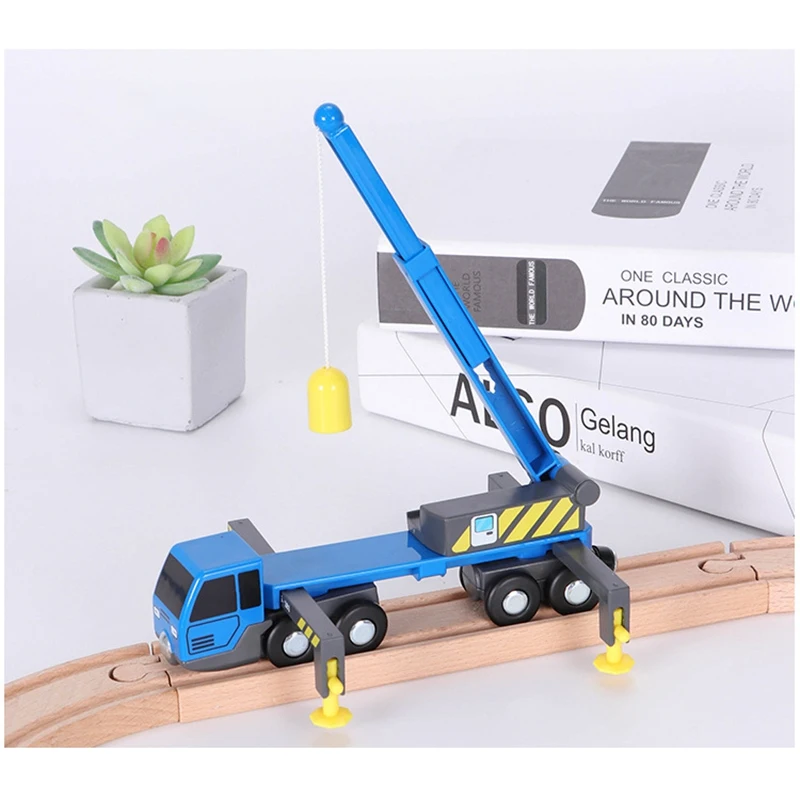 Multifunctional Train Toy Set Accessories Mini Crane Truck Vheicles Kids Compatible with Wooden Tracks Railway | Игрушки и хобби