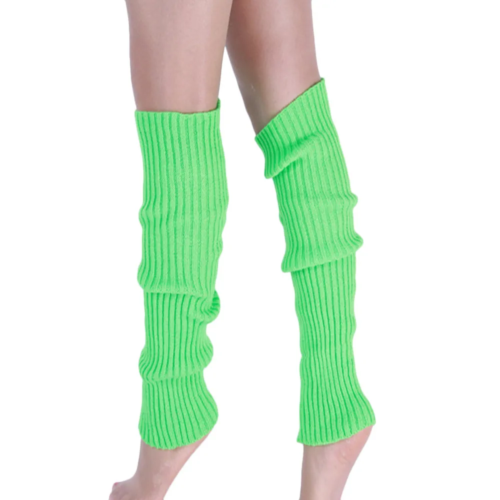 New Socks Set Funny Socks Sokken Women+Sock Boot Cuffs Warmer Knit Leg Thermal Socks Calcetines Termicos Mujer - Цвет: Зеленый