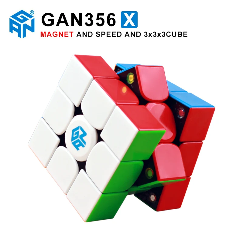 Магнитный скоростной кубик Гань GAN356 X S 3x3 профессиональные кубики волшебной